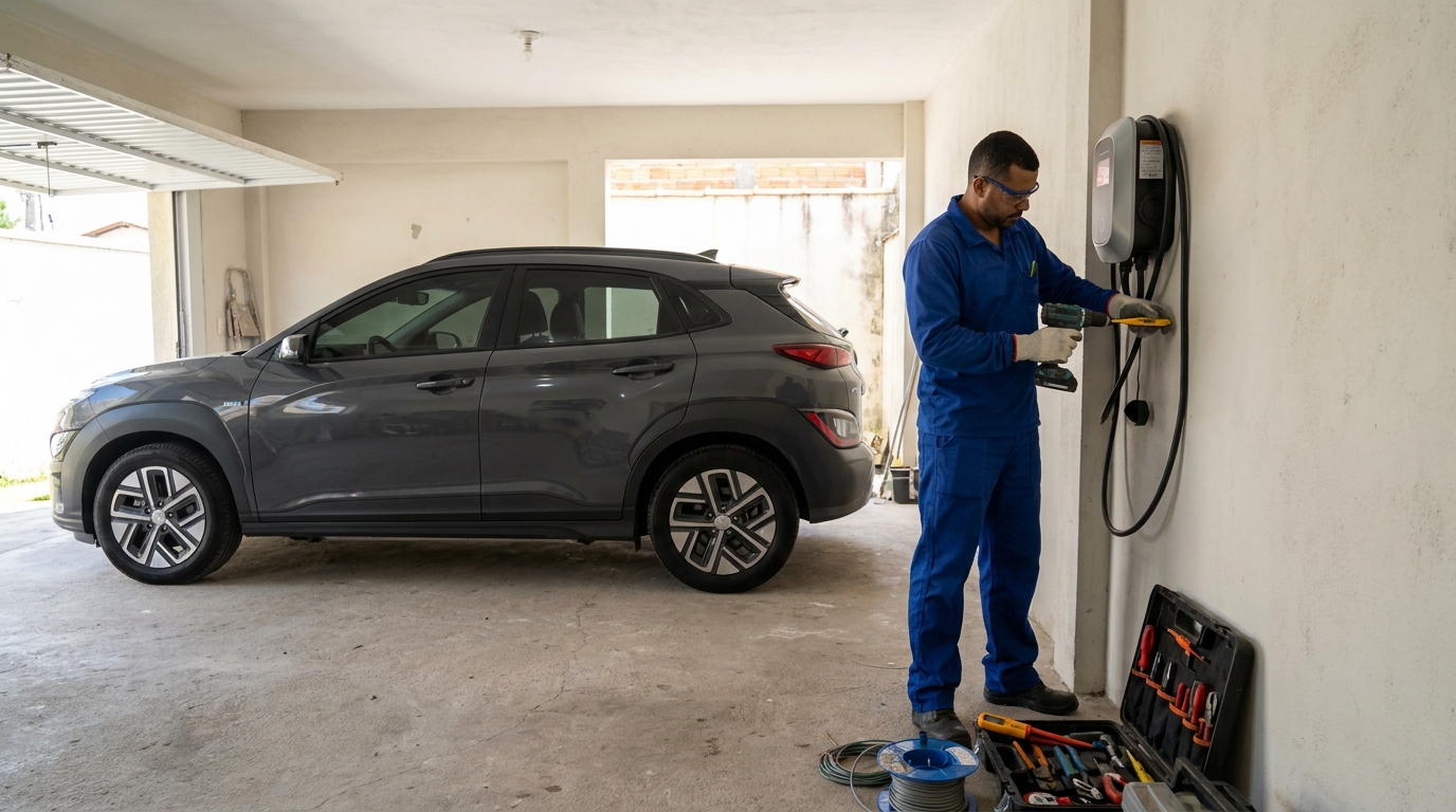 Instalacao de carregador de carro eletrico em Vila Velha‑ES