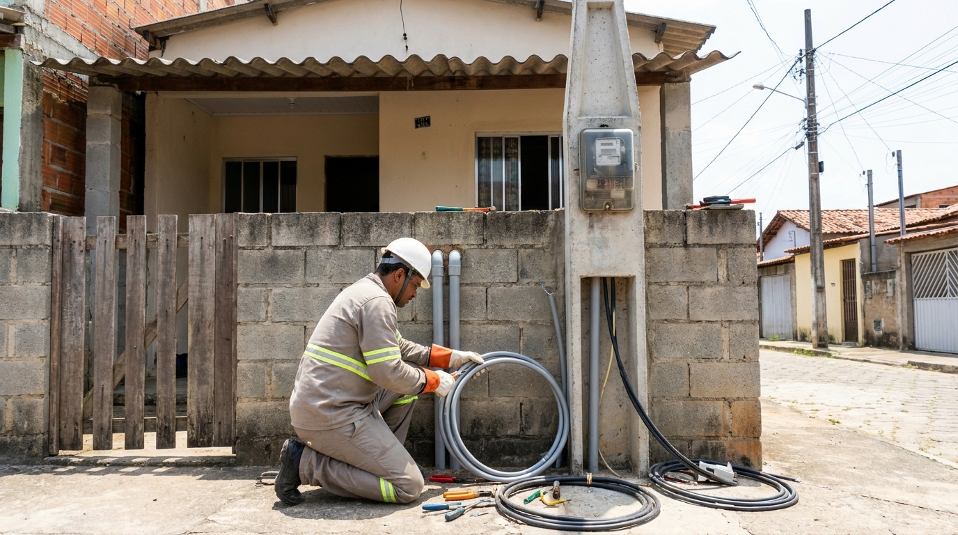 Instalacao de padrao de energia residencial em Vila Velha‑ES