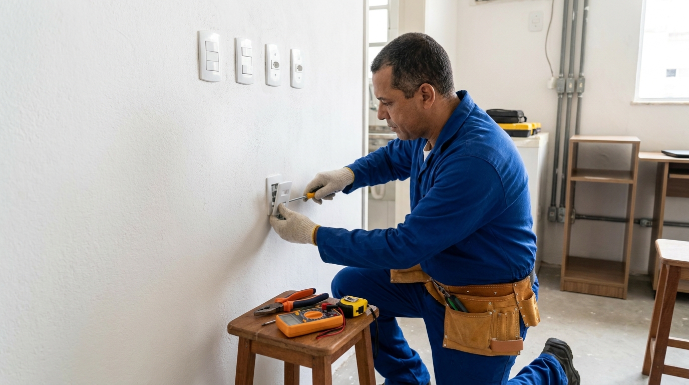 Instalacao de tomada e interruptor profissional em Vila Velha‑ES